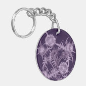 花シソ紫色の花模様 キーホルダー (正面左)