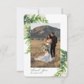 花シダの写真　結婚式に感謝 サンキューカード (正面)