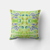 花シダ草の岩絵画の抽象芸術芸術 クッション (裏面)