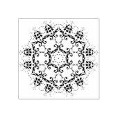 花シルエのまわりにットアートスタンプ ラバースタンプ (インプリント)