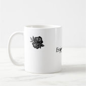 花シンプルのカスタム文字 コーヒーマグカップ (左)