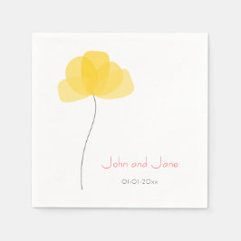 花シンプルテーマ スタンダードカクテルナプキン