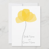 花シンプル招待状 招待状 (正面)