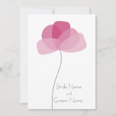 花シンプル招待状 招待状 (正面)