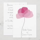 花シンプル招待状 招待状 (正面/裏面)