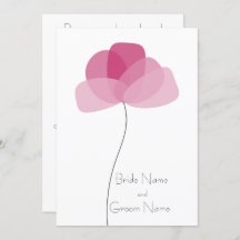 花シンプル招待状