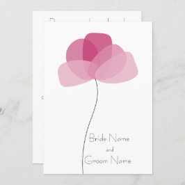 花シンプル招待状 招待状