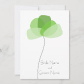 花シンプル招待状 招待状 (正面)