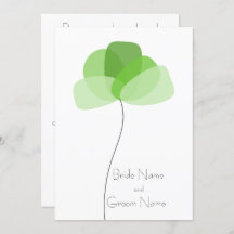 花シンプル招待状