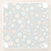 花シンプル柄 ガラスコースター (裏面)