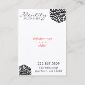 花シンプル業証 名刺 (裏面)