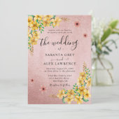 花シンプル結婚式招待状 招待状 (スタンド正面)