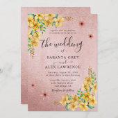 花シンプル結婚式招待状 招待状 (正面/裏面)