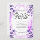 花シンプル結婚式招待状 招待状 (正面)