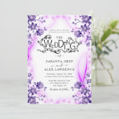 花シンプル結婚式招待状 招待状 (スタンド正面)