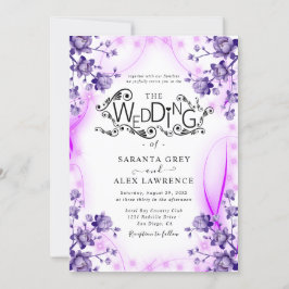 花シンプル結婚式招待状 招待状