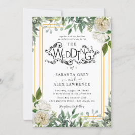 花シンプル結婚式招待状 招待状