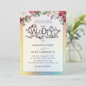 花シンプル結婚式招待状 招待状 (スタンド正面)