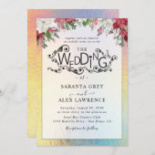 花シンプル結婚式招待状 招待状 (正面/裏面)