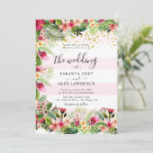 花シンプル結婚式招待状 招待状 (スタンド正面)