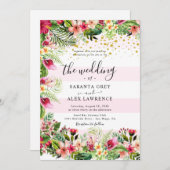 花シンプル結婚式招待状 招待状 (正面/裏面)