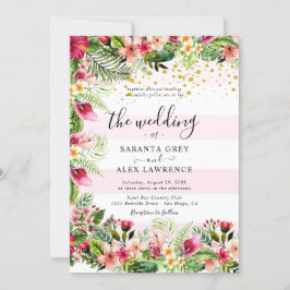 花シンプル結婚式招待状 招待状