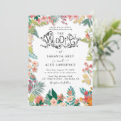 花シンプル結婚式招待状 招待状 (スタンド正面)