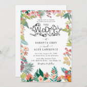 花シンプル結婚式招待状 招待状 (正面/裏面)