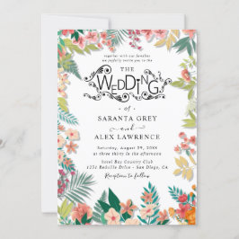 花シンプル結婚式招待状 招待状