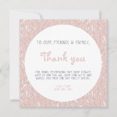 花シンプル赤ちゃんシャワーサンキューカード 招待状 (正面)