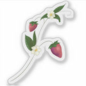 花シール付きイチゴつる植物 シール (正面)