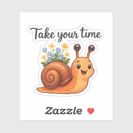 花シール付きカタツムリ シール (シート)