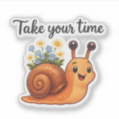 花シール付きカタツムリ シール (正面)