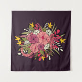 花ジャングル 蛇 熱帯 ヴィンテージ タペストリー (正面(横))