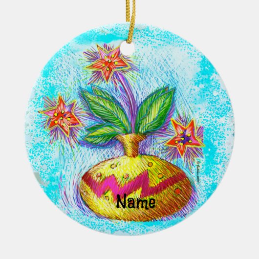 花ジューグ セラミックオーナメント (正面)