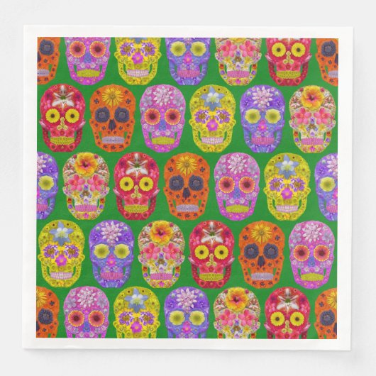 花スカルシームレスパターン2018 (正面)