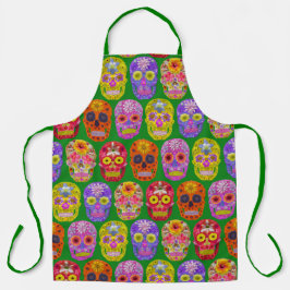 花スカルシームレスパターン2018 エプロン