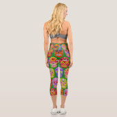 花スカルシームレスパターン2018 カプリレギンス (裏面)