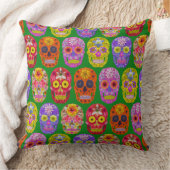 花スカルシームレスパターン2018 クッション (ブランケット)