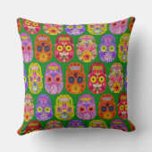 花スカルシームレスパターン2018 クッション (裏面)