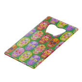 花スカルシームレスパターン2018 クレジットカード栓抜き (裏面アングル)