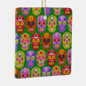 花スカルシームレスパターン2018 セラミックオーナメント (右)
