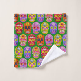 花スカルシームレスパターン2018 バスタオルセット