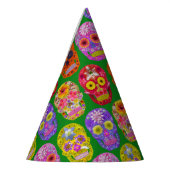 花スカルシームレスパターン2018 パーティーハット (左)