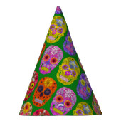 花スカルシームレスパターン2018 パーティーハット (右)