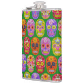 花スカルシームレスパターン2018 フラスク (左)