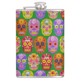 花スカルシームレスパターン2018 フラスク