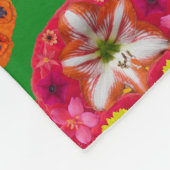 花スカルシームレスパターン2018 フリースブランケット (角)