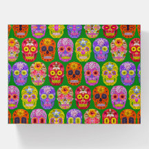 花スカルシームレスパターン2018