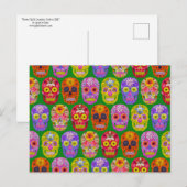 花スカルシームレスパターン2018 ポストカード (正面/裏面)